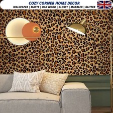 Leopard Print Wallpaper Roll Self-Adhesive Removable Animal Pattern Decor 