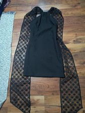 BNWT Karen Millen Italian Satin Black Lace Mini Dress Size 8