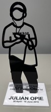 Julian Opie Acrylic Statuette 2018 Cristea Gallery Invite Male Figure Headphones