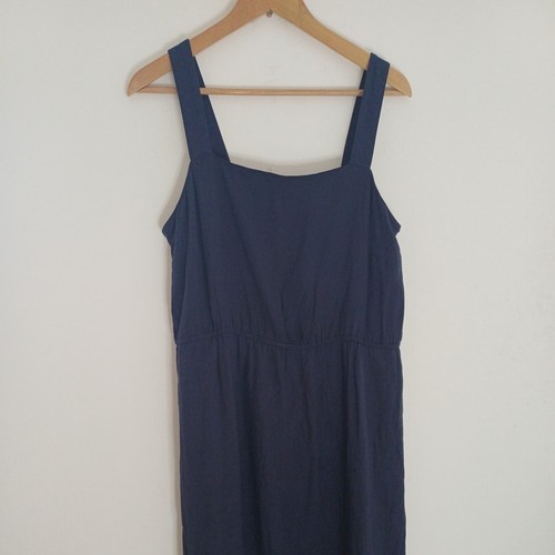 Navy pinafore dress - dress, size