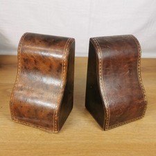 Pair Of Vintage Leather Book