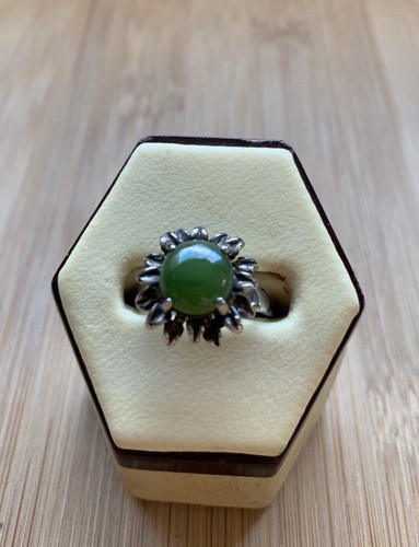 Silver jade ring - silver,