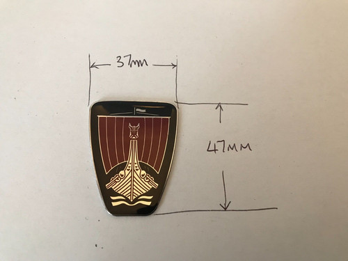 Rover chrome enamel badge 200 - rover,