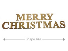 Wooden MDF "Merry Christmas" Wording Letters decoration craft shape