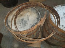 3x Reclaimed Metal Whisky Barrel Hoop / Band / Ring