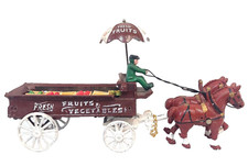 Vintage Cast Iron Horse Drawn
