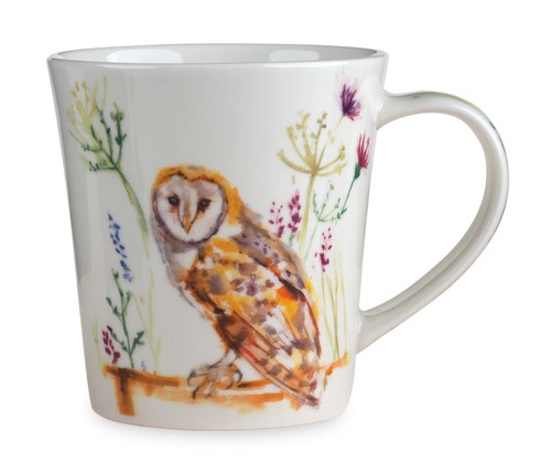 Barn owl watercolour design - watercolour,
