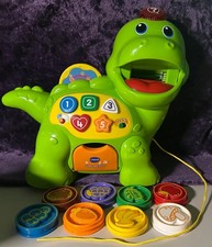 VTech Feed Me Dino Educational Toy with Lights and Sounds Dinosaur Design Tested