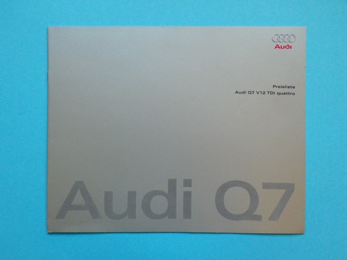 Brochure price list audi - brochure/price, list-audi