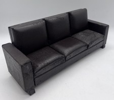 Dolls House furniture sofa brown leather? REDUCED in 1/12th Scale