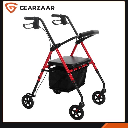 Rollator with seat adjustable - with,