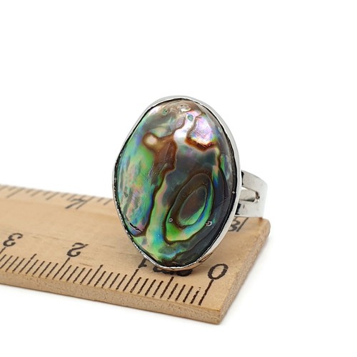 Ring rainbow paua - rainbow,