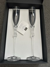 Rogaska OMEGA Champagne Flute 109006 Set of Two 24% Full Lead Crystal Glasses