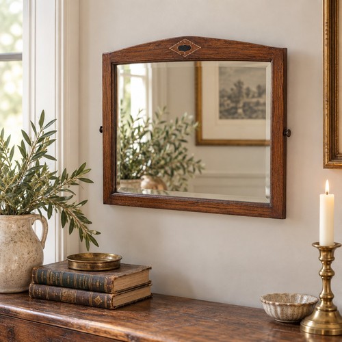 Vintage oak wall - vintage, mirror