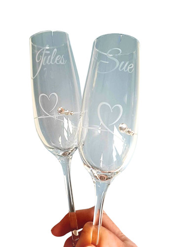 Pair champagne flutes with - pair,