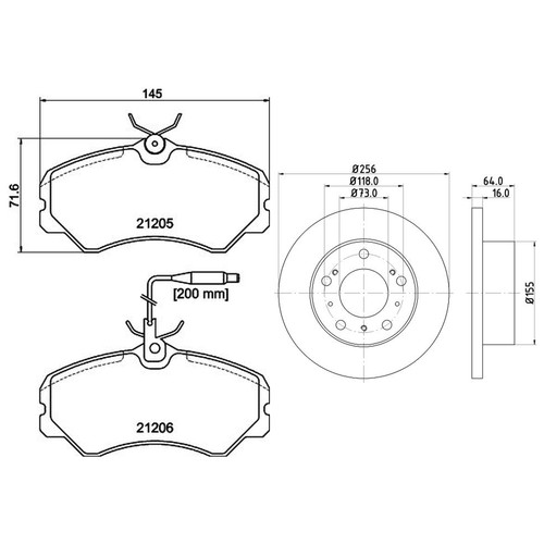 Mintex front brake solid discs - mintex,