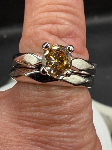 Silver champagne solitaire - champagne,