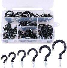 100-Pieces 6 Sizes Black Vinyl