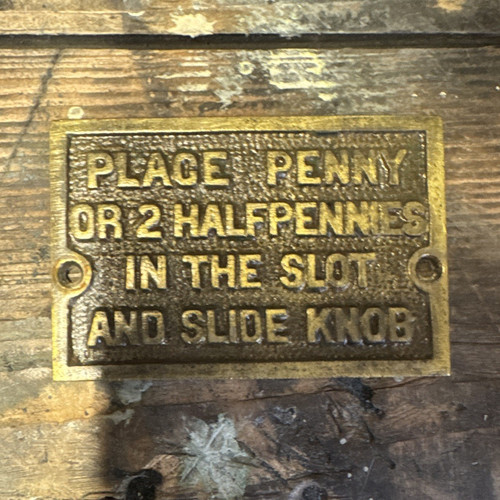 Metal coin slot - coin, instruction