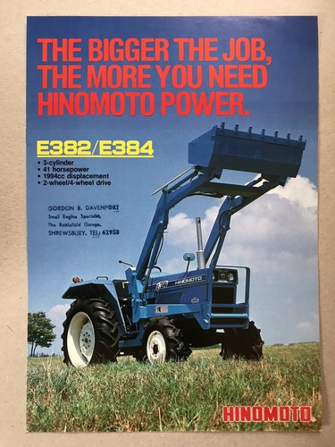 Hinomoto e382 e384 tractor - hinomoto,