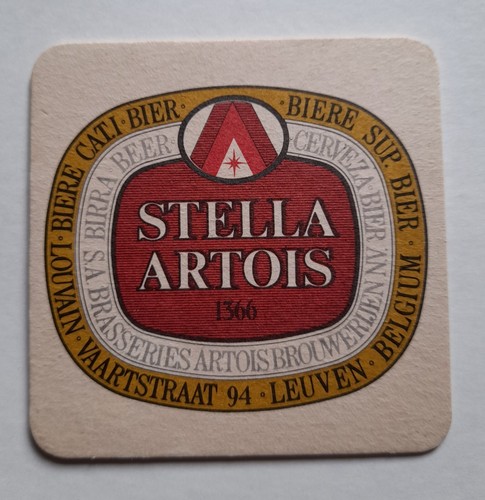 Stella artois beer mat green - beer,