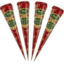 4 X Organic Dark Brown KAVERI NEETA Henna BRIDAL MEHNDI CONE FRESH MEHENDI