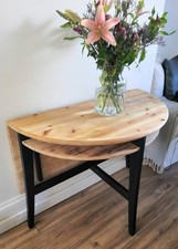 Pine Half Moon Drop Leaf Table