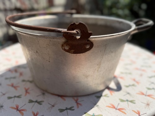 Vintage metal jam pan - pan,