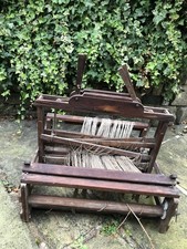 Vintage Weaving Cotton Rug Making Shaft Table Top Loom Hobbyist Barn Display Bar