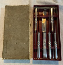 Box Of 6 Stainless Steel & Silverplate Tea Knives By Oneida (Community) c.1950’s