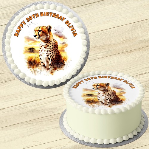 Cheetah personalised birthday - cheetah,
