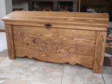 Wooden blanket box - blanket,