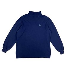 80s Vintage Lacoste Roll Neck Navy L XL