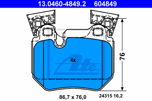 New brake pad set - new,