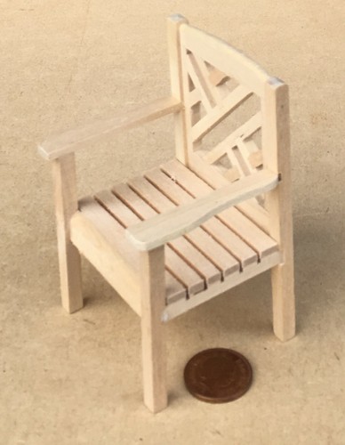 Dolls house wooden chair - dolls,