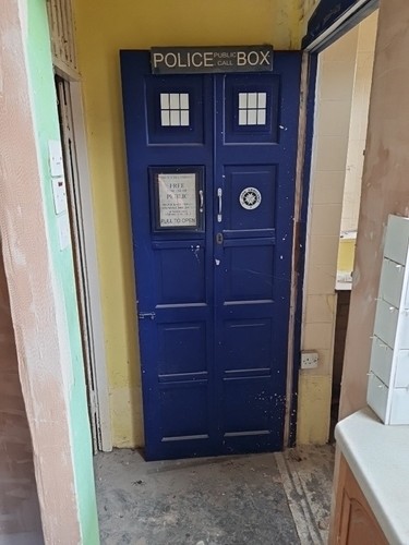 Tardis wooden door - wooden,