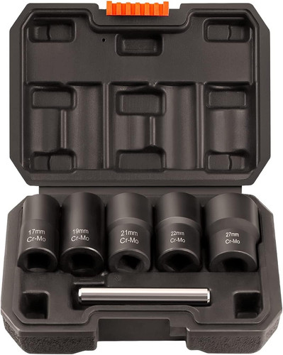 Piece lug nut removal tool - 6-piece,