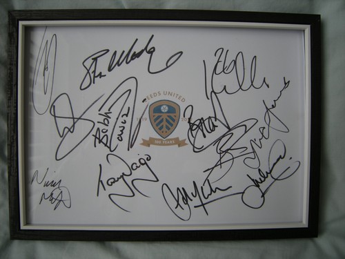 Leeds united legends - framed, a4