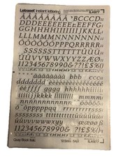 Letraset Black 5 Sheets