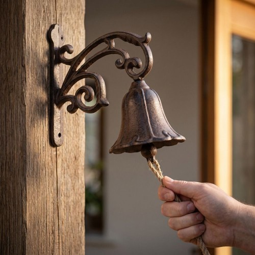 Flower shaped doorbell rustic - shaped,
