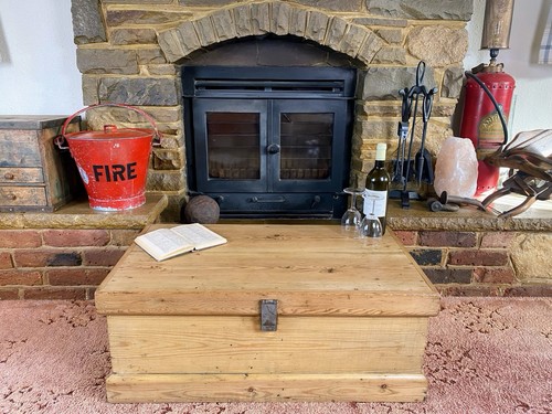 Old antique pine chest - old,