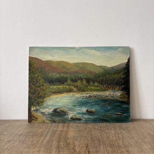 Vintage rustic oil board - rustic,