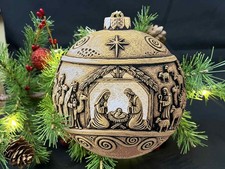 Nativity Scene – 3D Printed Christmas Bauble Ornament Double-Sided Holy Family