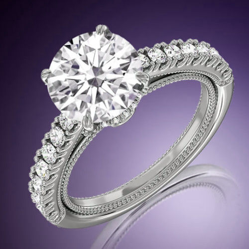 White gold engagement - engagement, ring
