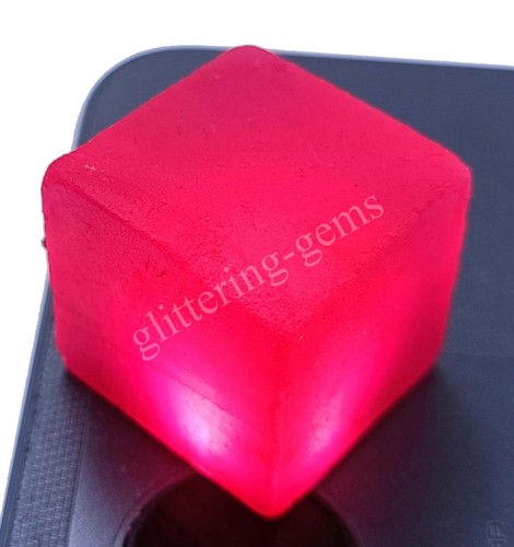 119 natural red ruby cube - ruby,