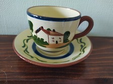 WATCOMBE POTTERY CUP & SAUCER "have another cup full"