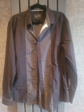 Mens Retro Fire Black Shirt. Size Uk  XL