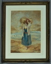 Antique watercolour painting