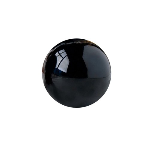 Natural black obsidian - black, sphere