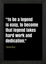 Tyson fury quotes Framed Wall